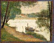 Georges Seurat Gray weather, Grande Jatte, oil